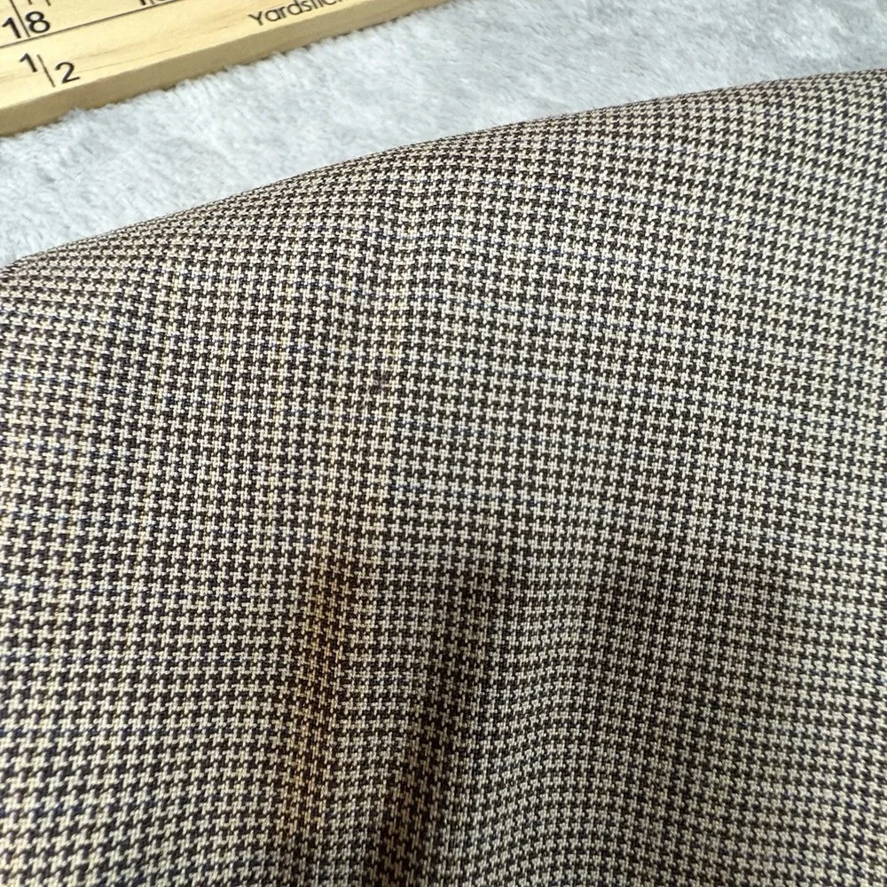 Jos A Bank Mens 43R 37 (46R 38x37) NWT Olive Brown Houndstooth 2 Pleat Wool Suit